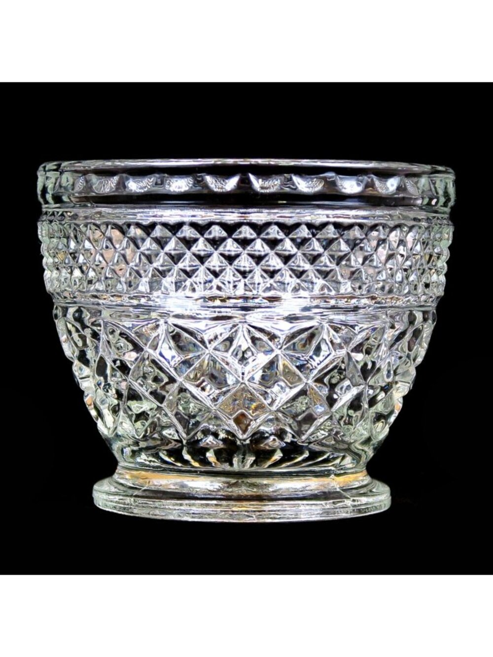 Anchor Hocking Wexford Open Sugar Bowl Vintage Footed Glassware
